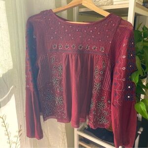 Free People | Beaded Open Back Top